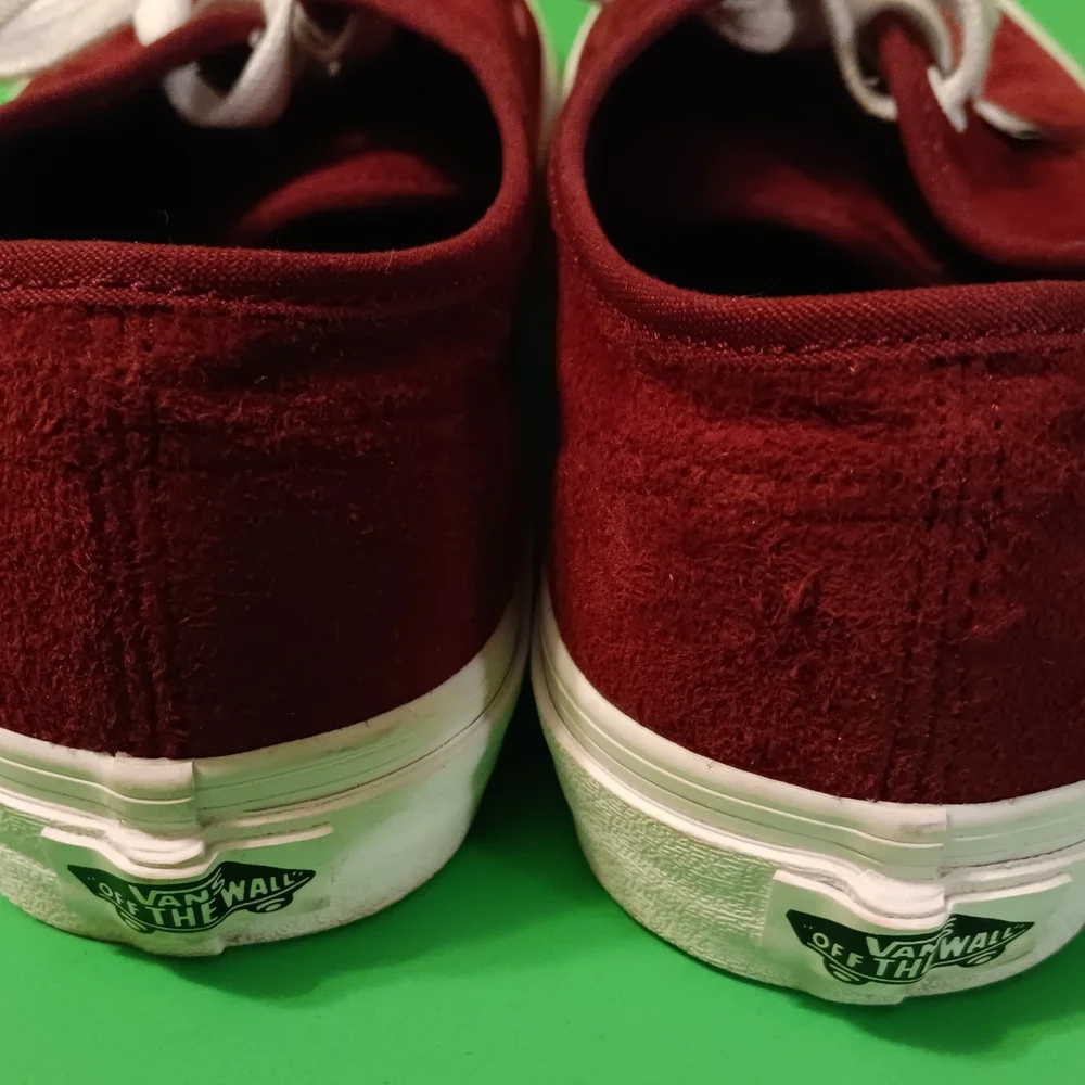 Vans Maroon Canvas Low-Top Sneakers with White Soles